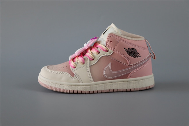 Youth Running Weapon Air Jordan 1 Pink/Cream Shoes 0103 Youth Running Weapon Air Jordan 1 Pink/Cream Shoes 0103